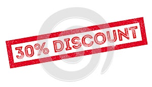 30 percent discount rubber stamp
