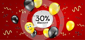 30 percent discount. Sale offer price sign. Vector