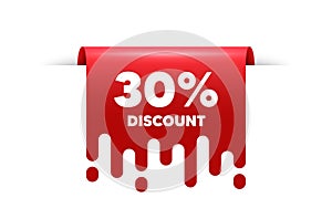 30 percent Discount. Sale offer price sign. Vector