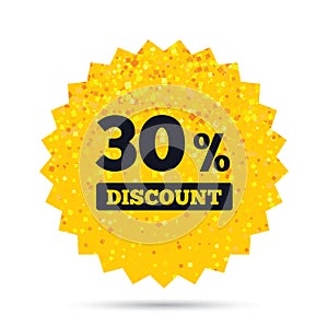 30 percent discount sign icon. Sale symbol.