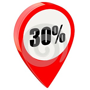 30 percent off on glossy red pin