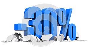 30 percent sale and discount advertisement concept