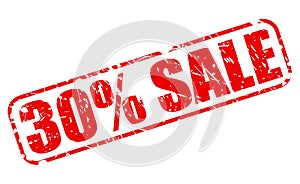 30 PERCENT SALE red stamp text