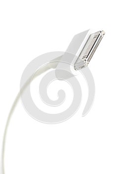 30-pin white cable isolated for smartphone charging