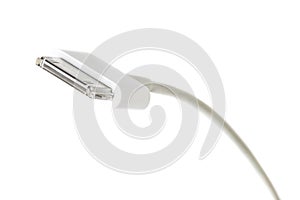 30-pin white cable isolated for smartphone charging