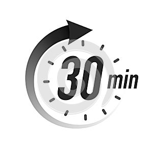 30 timer minutes symbol black style