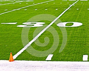 30 yard line on football pitch