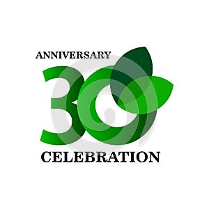 30 Year Anniversary Celebration Vector Template Design Illustration