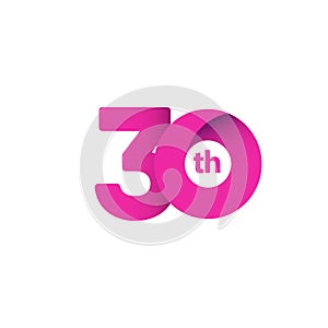 30 Year Anniversary Celebration Vector Template Design Illustration