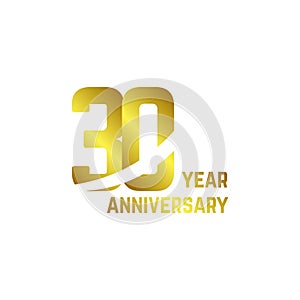 30 Year Anniversary Logo Vector Template Design Illustration