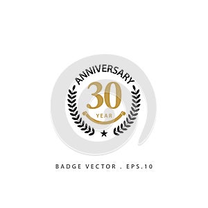 30 Year Anniversary Vector Template Design Illustration