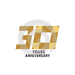 30 Year Anniversary Vector Template Design Illustration