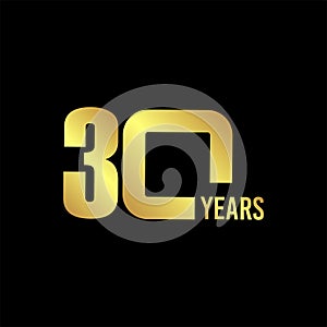 30 Year Anniversary Vector Template Design Illustration