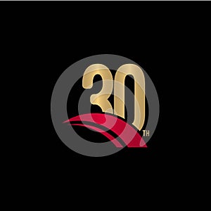 30 Year Anniversary Vector Template Design Illustration