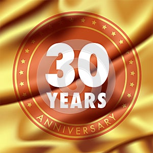 30 years anniversary vector icon, logo