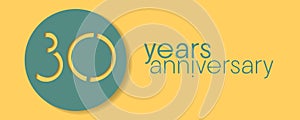 30 years anniversary vector icon, logo. Design element with graphic style number
