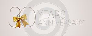 30 years anniversary vector icon, symbol, logo. Graphic background or card