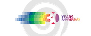 30 years anniversary vector logo, icon. Graphic design element