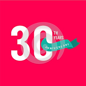 30 Years Anniversary Vector Template Design Illustration