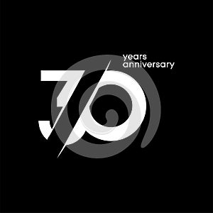 30 Years Anniversary Vector Template Design Illustration