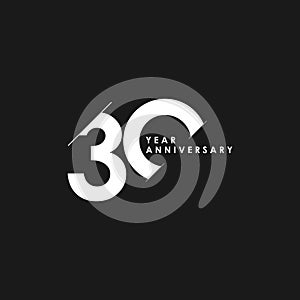 30 Years Anniversary Vector Template Design Illustration