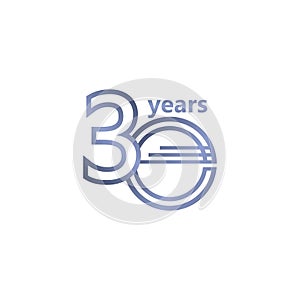 30 Years Anniversary Vector Template Design Illustration