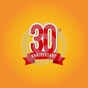 30 Years Anniversary Vector Template Design Illustration