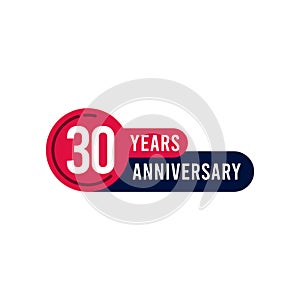 30 Years Anniversary Vector Template Design Illustration