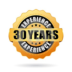 30 years experience vector icon
