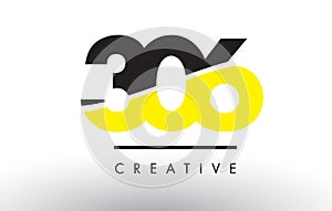 306 Black and Yellow Number Logo Design.