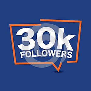 30k Followers Template for Celebrating in Online Social Media Networks