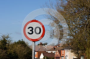 30mph speed sign and housing