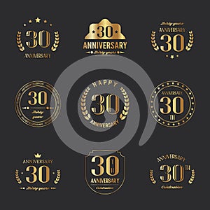 30th anniversary logo collection.