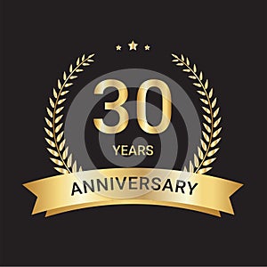 30th years anniversary logo, icon and vector design. 30 years anniversary