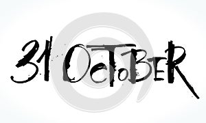 31 Oktober lettering for Halloween.