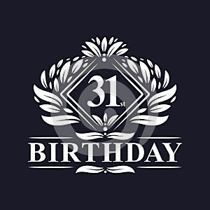 31 years Birthday Logo, Luxury 31st Birthday Celebration