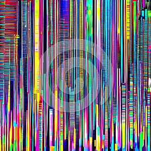 311 Pixelated Glitch: A glitchy and abstract background featuring pixelated glitch effects in vibrant and distorted colors that