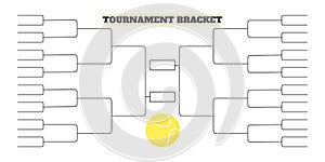 32 team tournament bracket championship template flat style design vector illustration