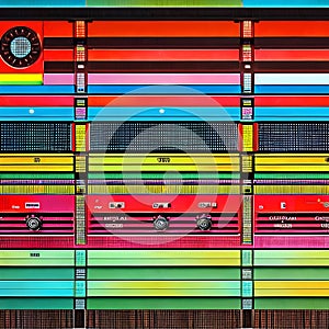 322 Retro TV Test Pattern: A vintage and nostalgic background featuring a retro TV test pattern in retro colors that evoke a sen