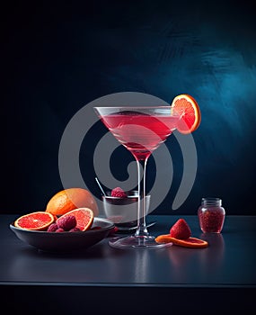 32K UHD Sensations: Strawberry and Orange Muddle Martini