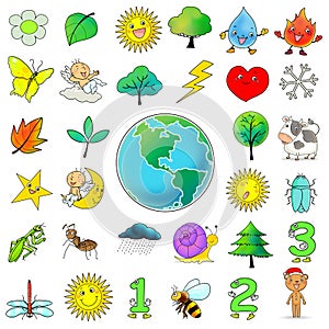 33 cartoon icon clip art collection