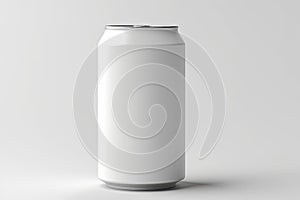 330ml Soda Can White Blank 3D Rendering Mockup