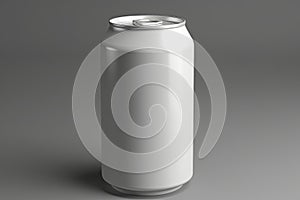 330ml Soda Can White Blank 3D Rendering Mockup