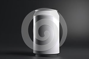 330ml Soda Can White Blank 3D Rendering Mockup