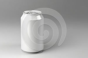 330ml Soda Can White Blank 3D Rendering Mockup