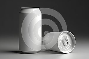 330ml Soda Can White Blank 3D Rendering Mockup