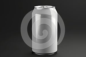 330ml Soda Can White Blank 3D Rendering Mockup