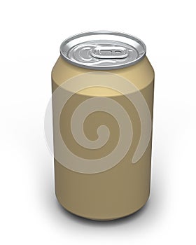 330ml Soda Drinks golden Can (3D rendered)