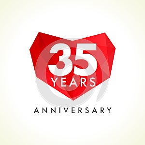 35 anniversary heart logo