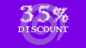 35% discount cloud text effect violet isolated background